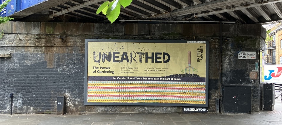 British Library’s interactive billboard celebrates gardening as a force for change